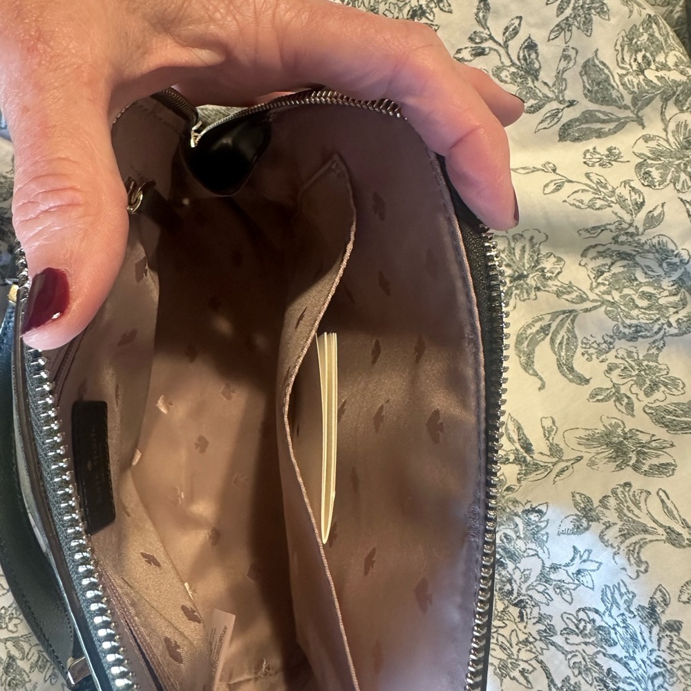 Kate Spade rare dark Olive Green Leather Handbag - Picture 8 of 10